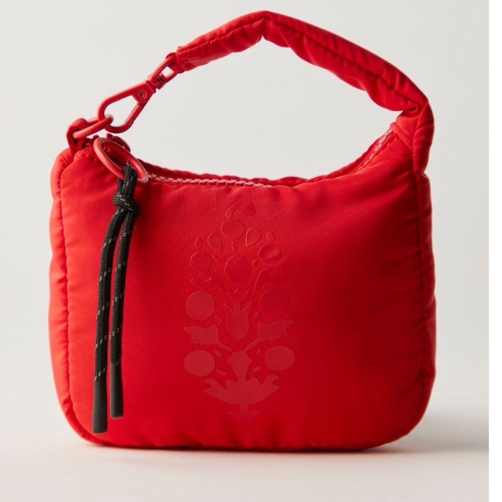 Free People Movement Red Buti Micro Pouch in Winterberry NWT